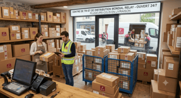 Intérieur boutique - point relais colis Intérieur de la boutique Fleurs Azur avec point relais colis à Outreau