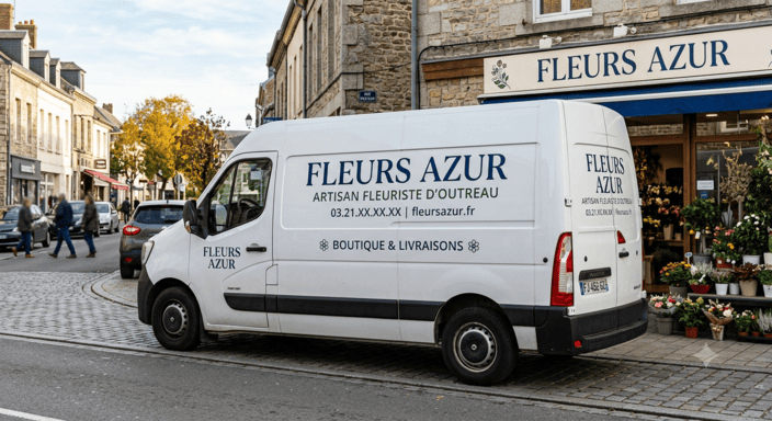Camionnette de livraison Fleurs Azur Camionnette de livraison Fleurs Azur à Outreau